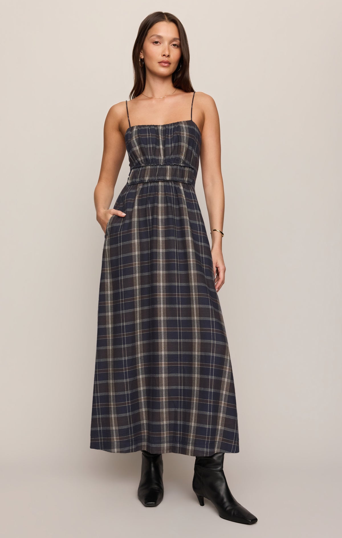 Z SUPPLY Evermore Plaid Flannel Midi Dress