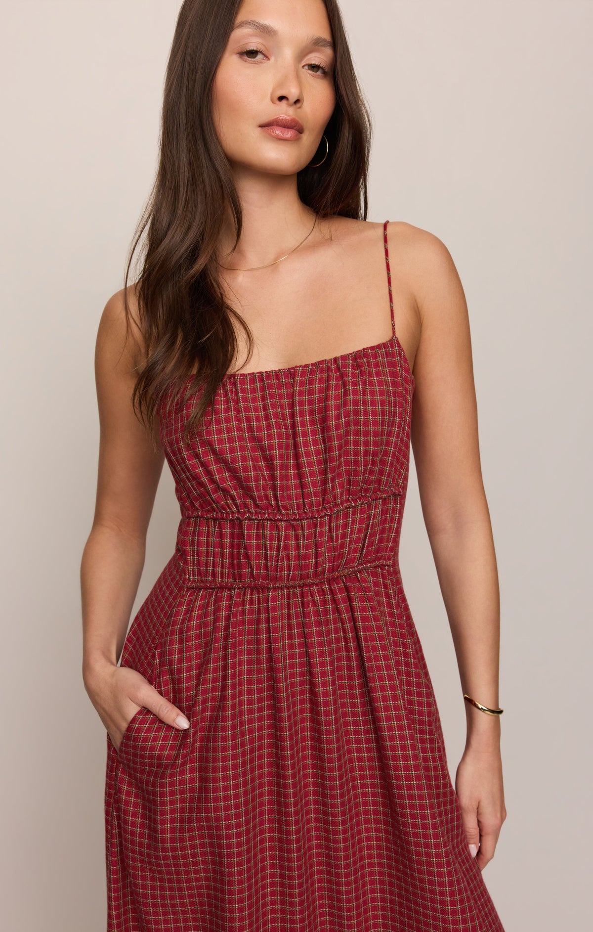 Z SUPPLY Evermore Plaid Flannel Midi Dress