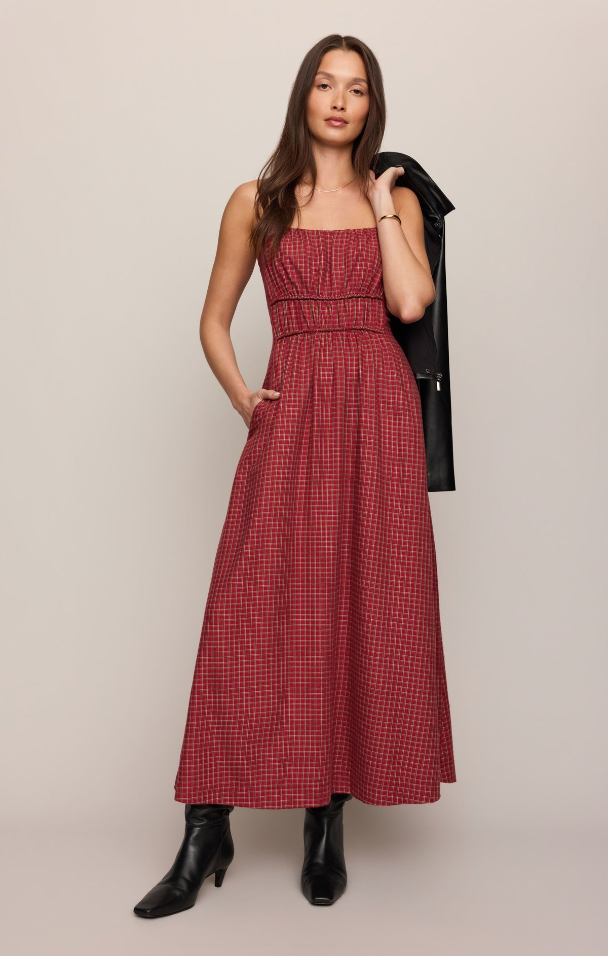 Z SUPPLY Evermore Plaid Flannel Midi Dress