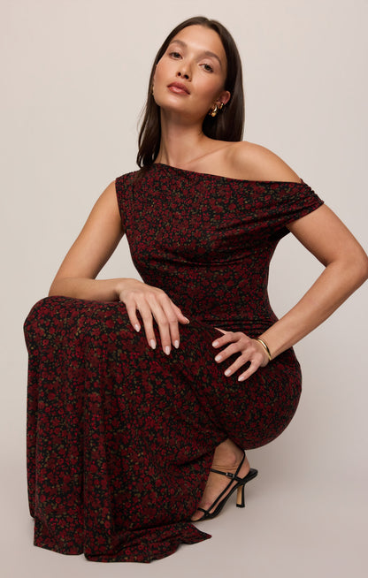 Z SUPPLY Fremont Dani Floral Maxi Dress - Red Dahlia