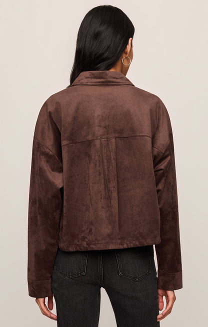 Z SUPPLY All Day Cropped Faux Suede Jacket