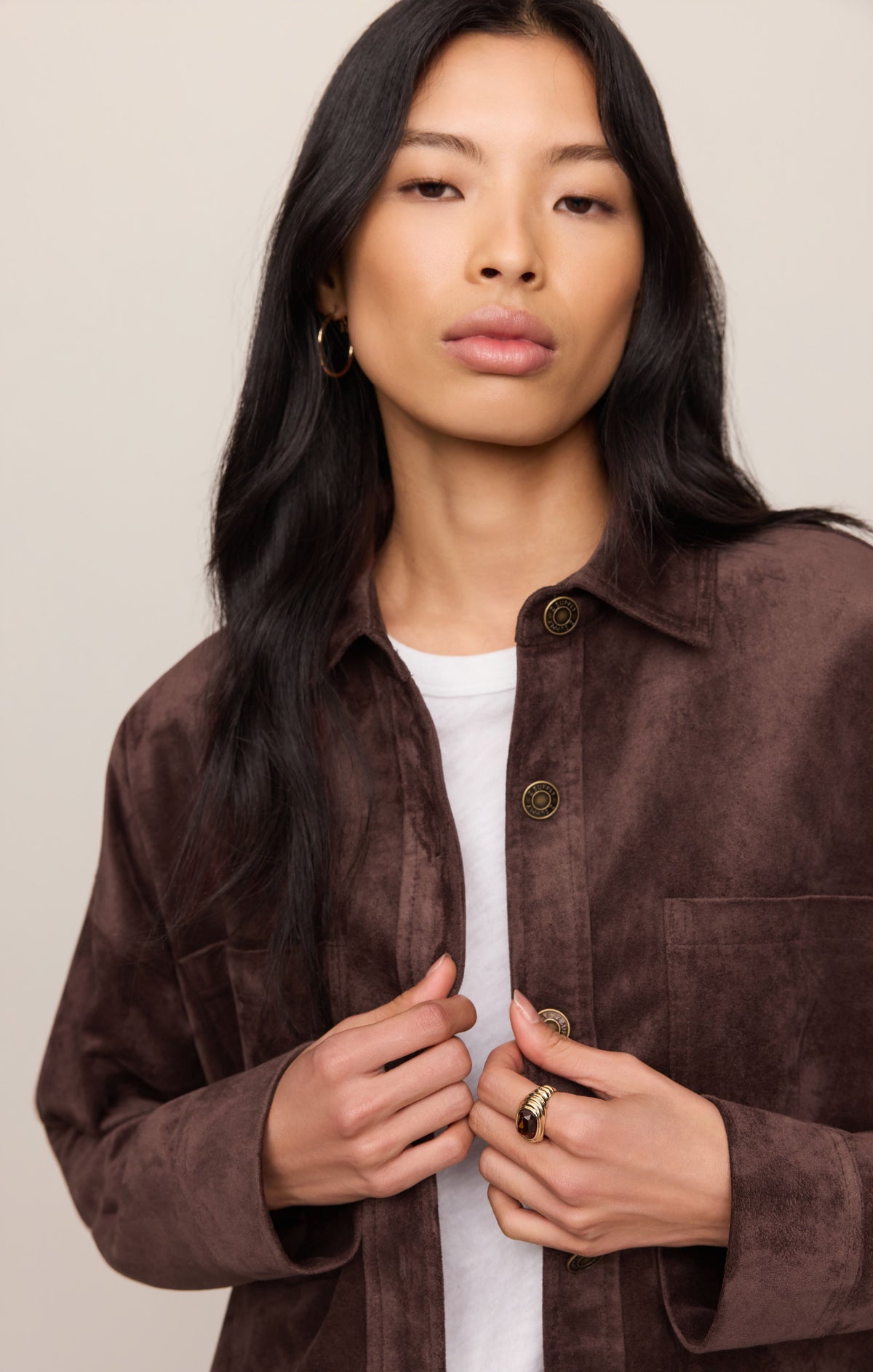 Z SUPPLY All Day Cropped Faux Suede Jacket