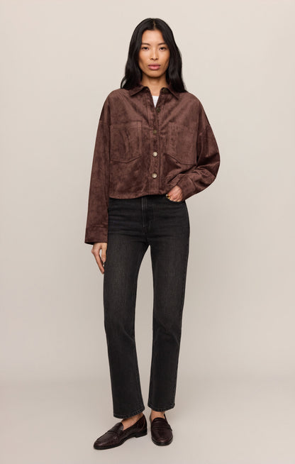 Z SUPPLY All Day Cropped Faux Suede Jacket