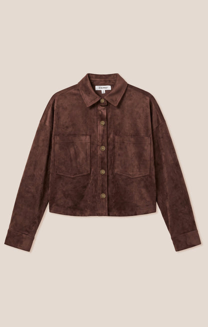 Z SUPPLY All Day Cropped Faux Suede Jacket