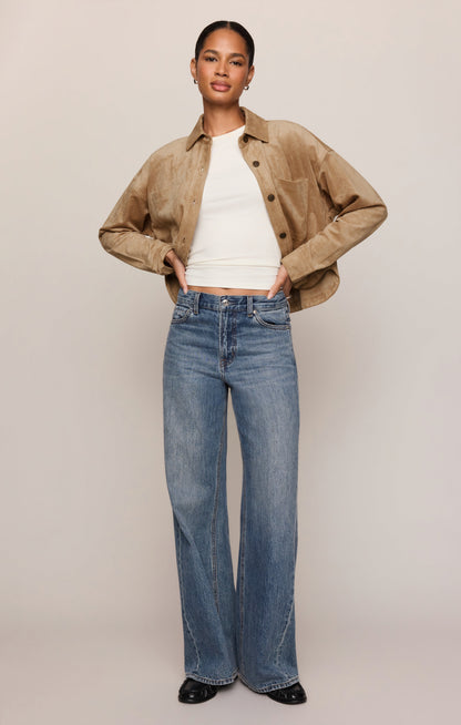 Z SUPPLY All Day Cropped Faux Suede Jacket