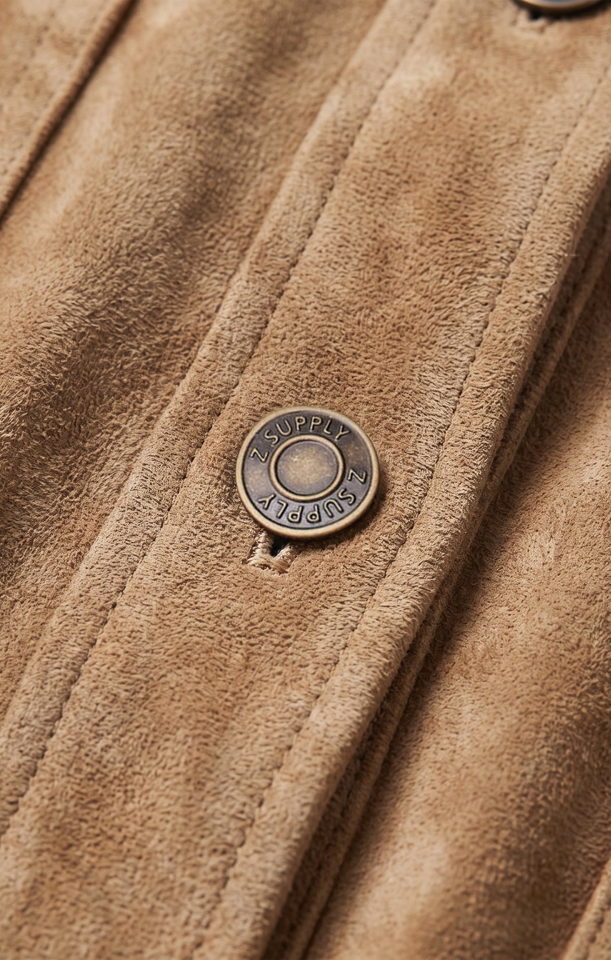 Z SUPPLY All Day Cropped Faux Suede Jacket