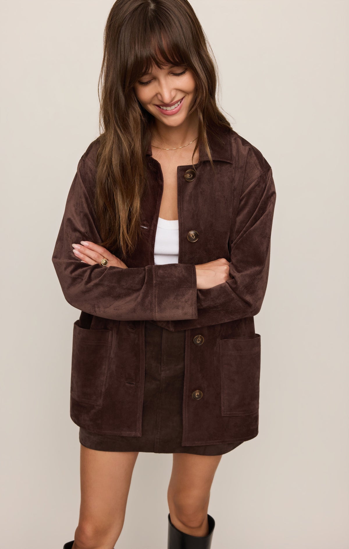 Z SUPPLY Decker Faux Suede Chore Coat