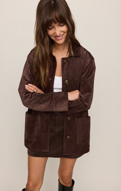 Z SUPPLY Decker Faux Suede Chore Coat