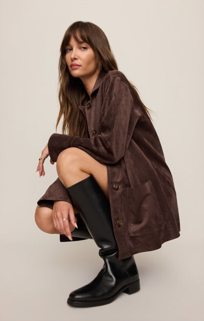 Z SUPPLY Decker Faux Suede Chore Coat