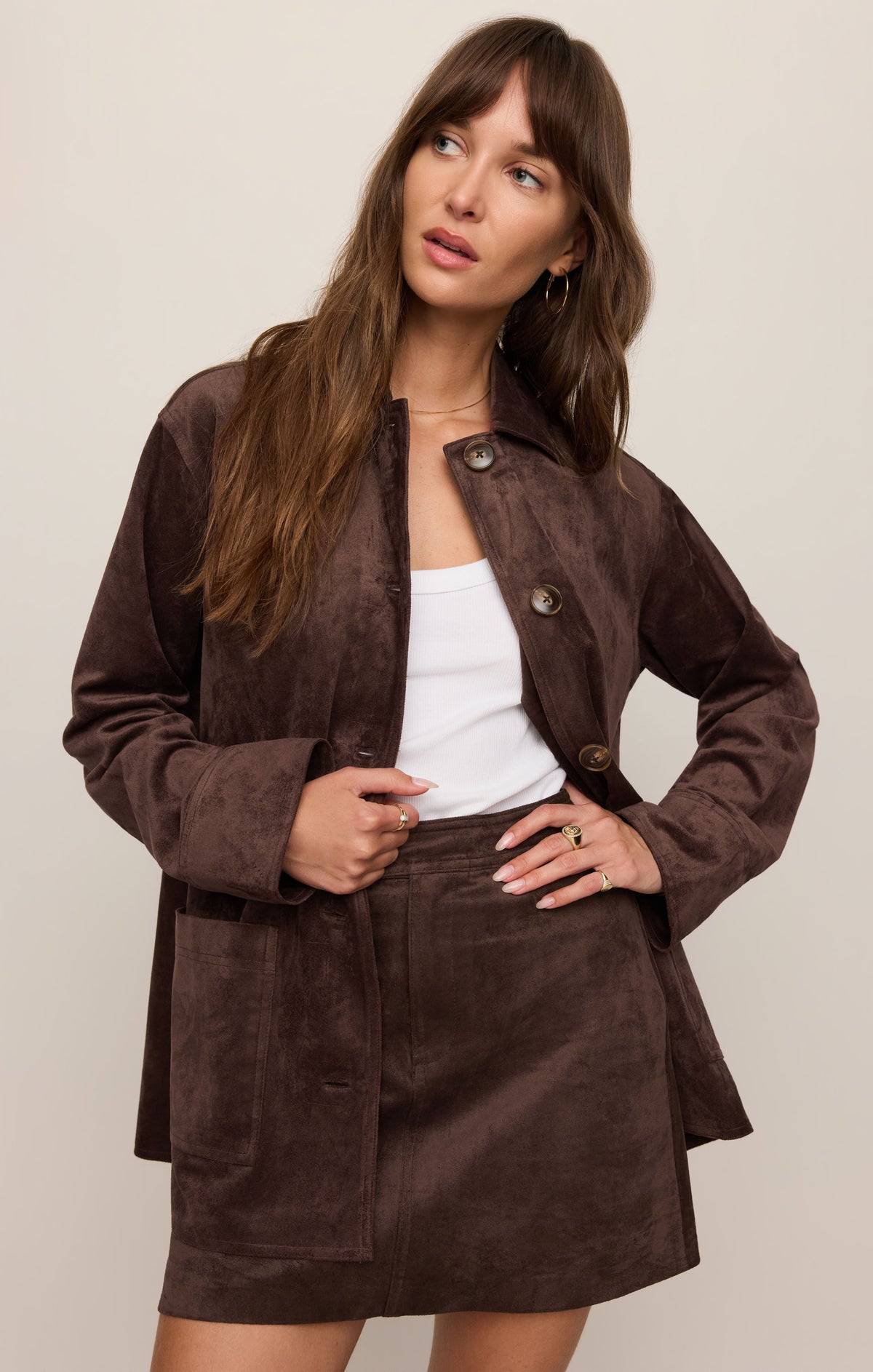 Z SUPPLY Decker Faux Suede Chore Coat
