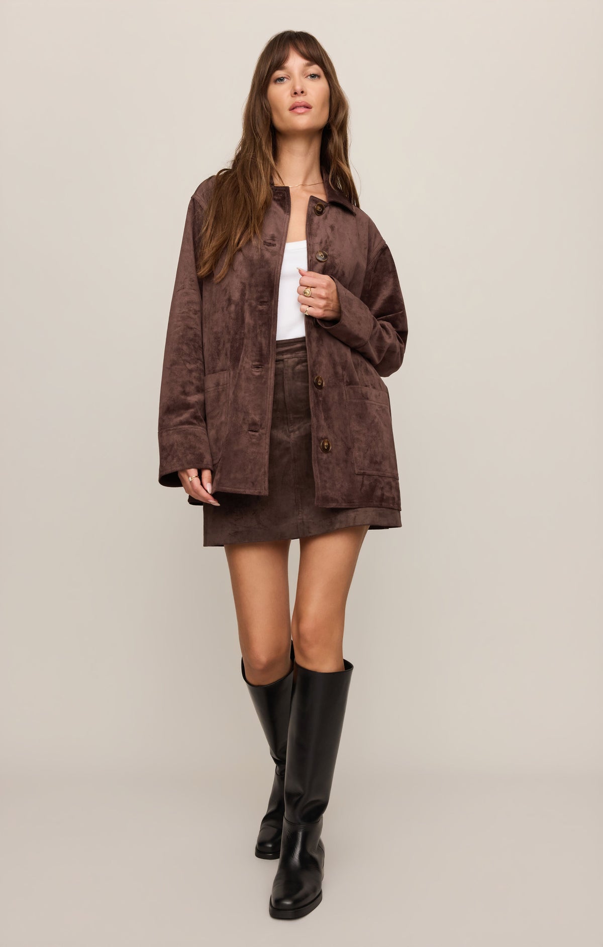 Z SUPPLY Decker Faux Suede Chore Coat