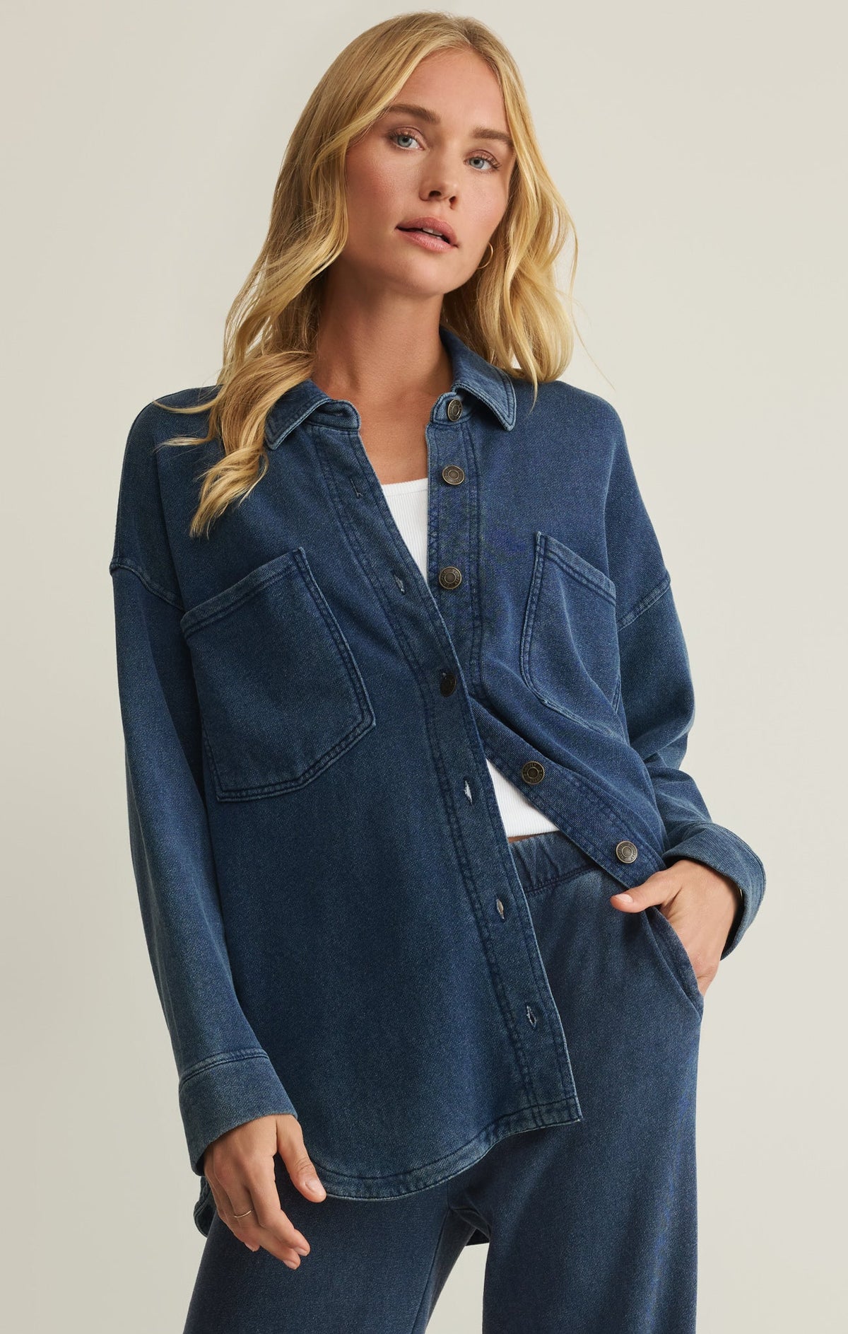 Z SUPPLY All Day Knit Denim Jacket