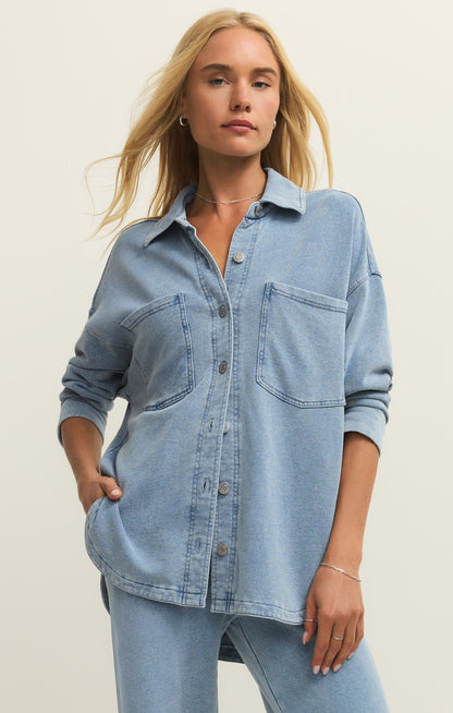 Z SUPPLY All Day Knit Denim Jacket