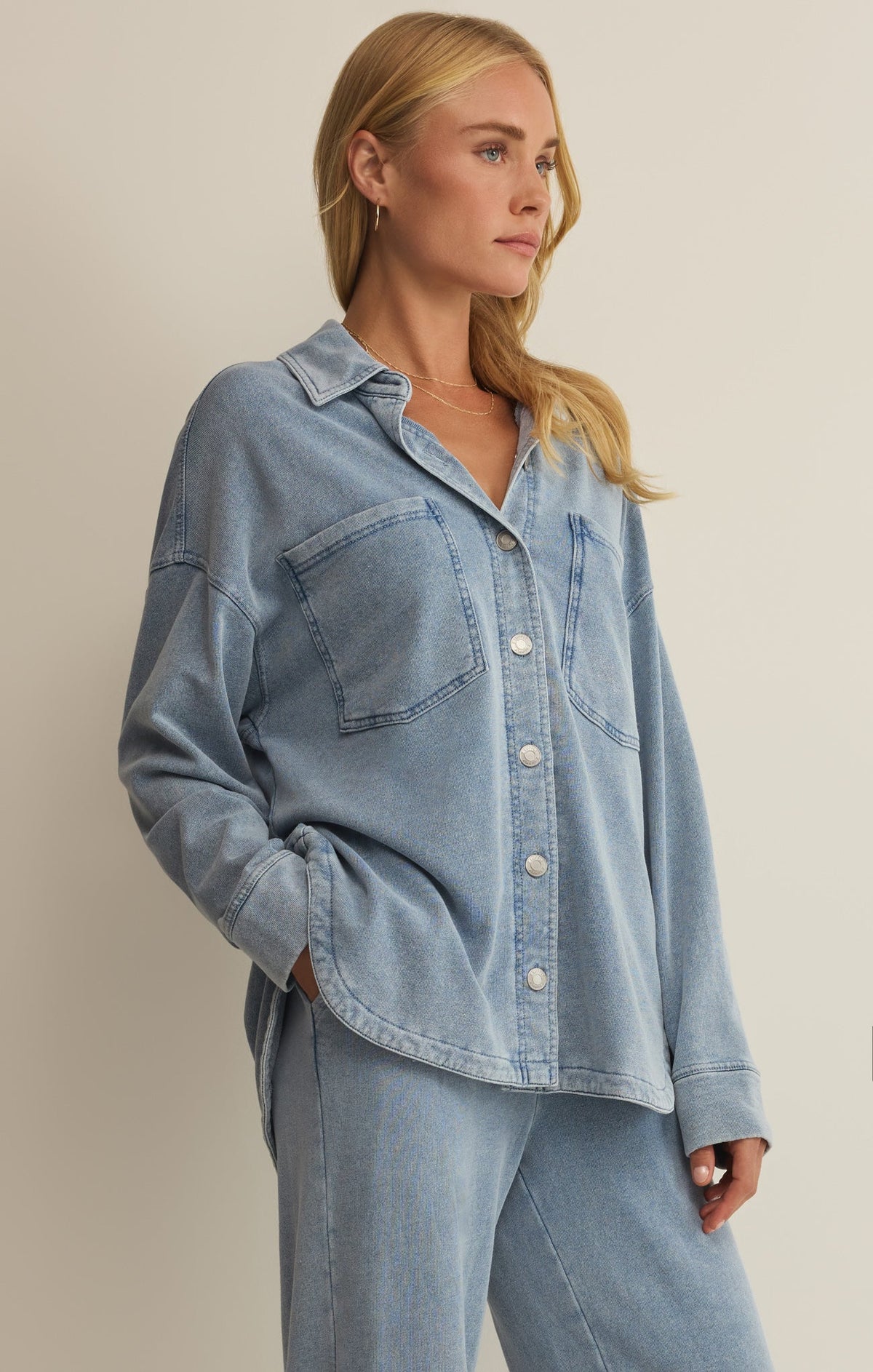 Z SUPPLY All Day Knit Denim Jacket