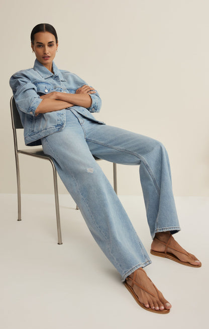 Z SUPPLY Dani Denim Trucker Jacket - Cove