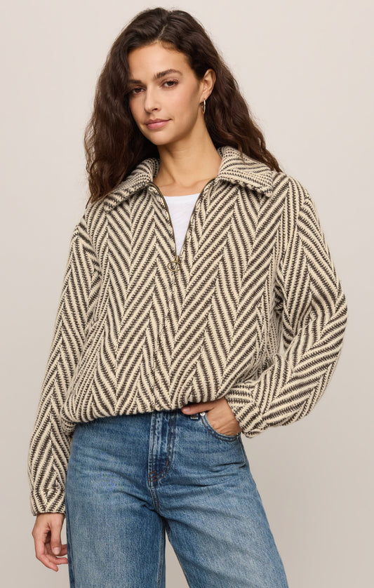 Z SUPPLY Dunaway Bubble Jacket - Dark Chocolate