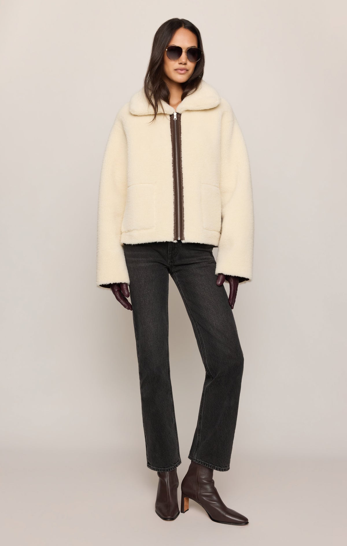 Z SUPPLY Jensen Reversible Faux Shearling Jacket - Dark Chocolate