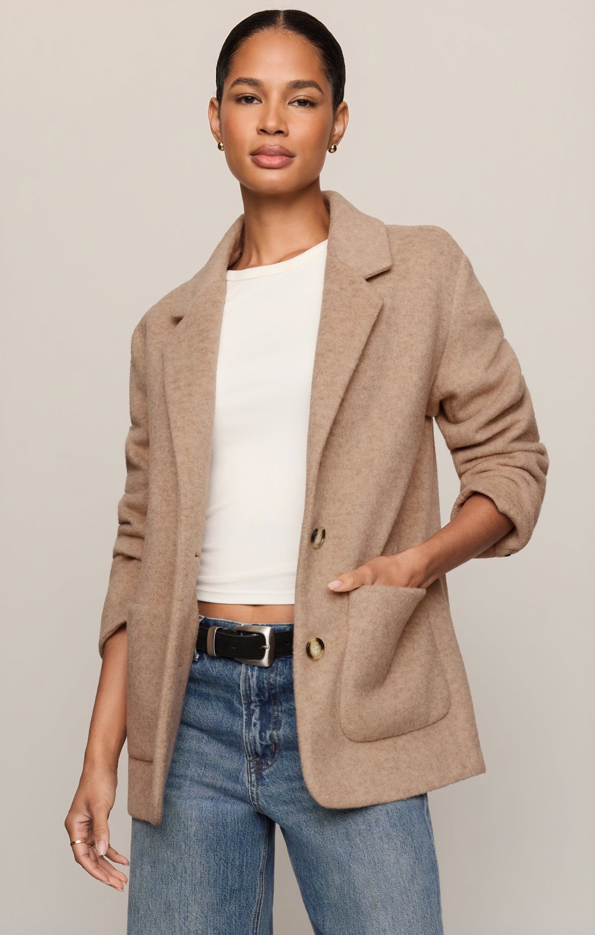 Z SUPPLY Hutton Oversized Blazer - Classic Camel