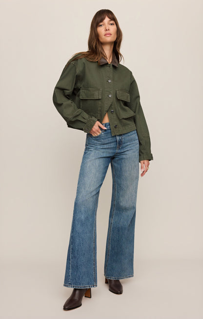 Z SUPPLY Rey Cropped Denim Chore Jacket