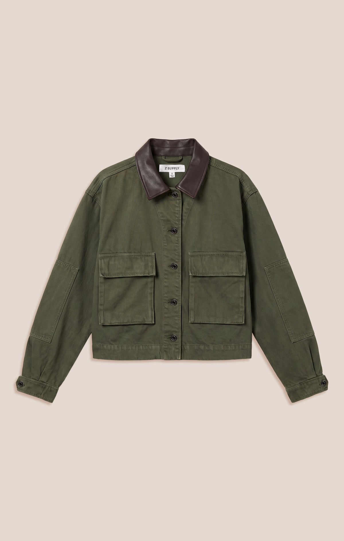Z SUPPLY Rey Cropped Denim Chore Jacket
