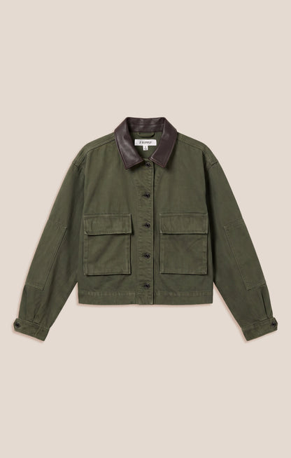 Z SUPPLY Rey Cropped Denim Chore Jacket