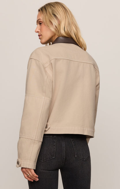 Z SUPPLY Rey Cropped Denim Chore Jacket