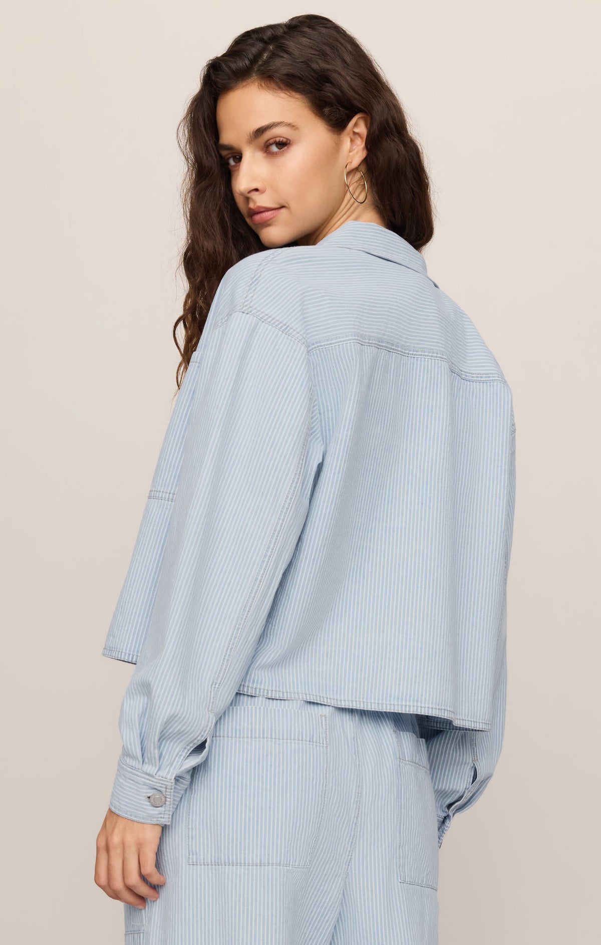 Z SUPPLY Erin Soft Denim Railroad Jacket - Seaboard Stripe