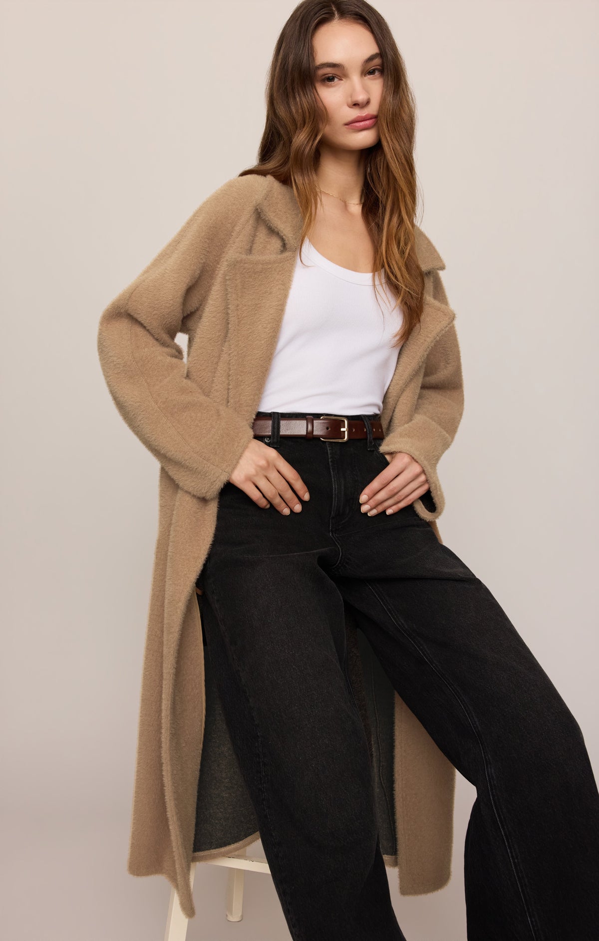 Z SUPPLY Crosby Cocoon Coat - Light Toffee