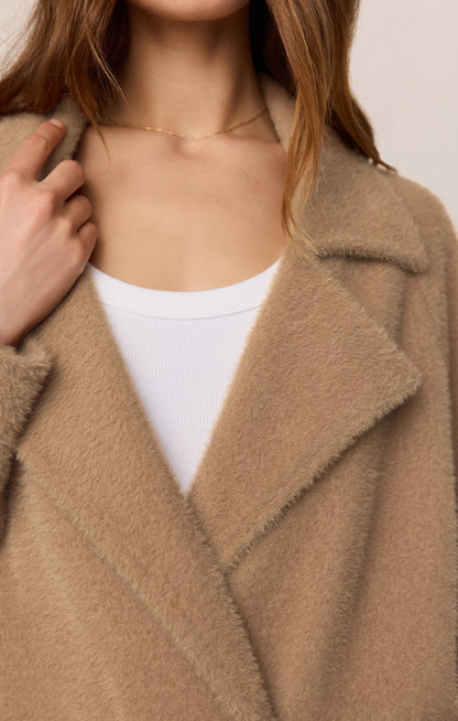 Z SUPPLY Crosby Cocoon Coat - Light Toffee