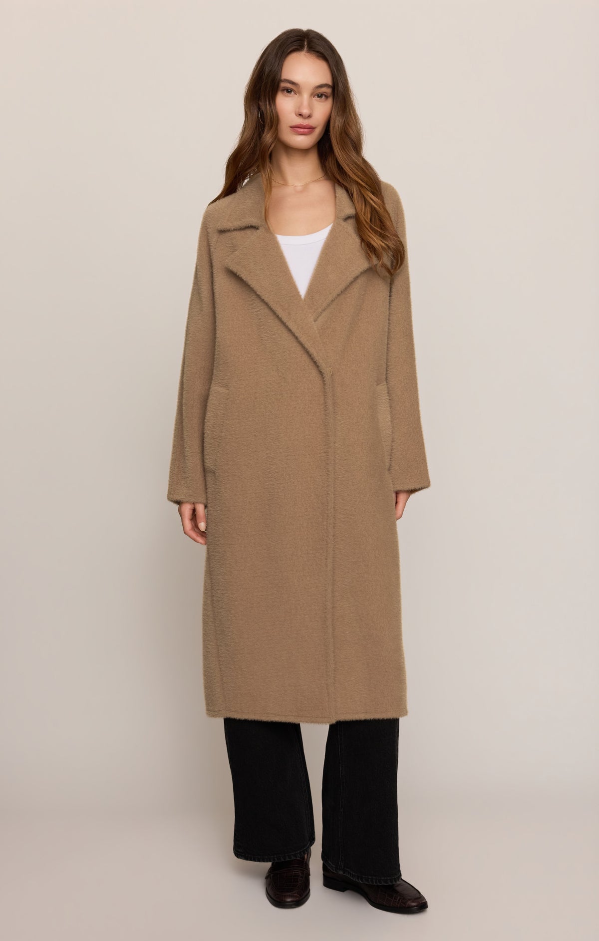Z SUPPLY Crosby Cocoon Coat - Light Toffee