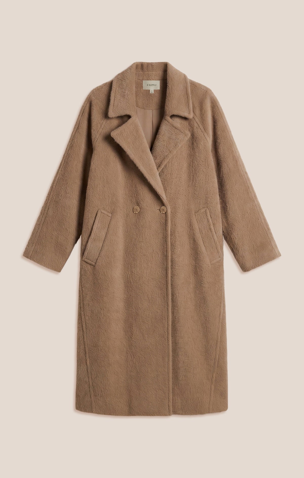 Z SUPPLY Crosby Cocoon Coat - Light Toffee