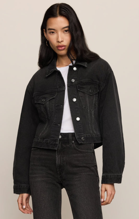 Z SUPPLY Daily Cropped Denim Jacket - Backstage