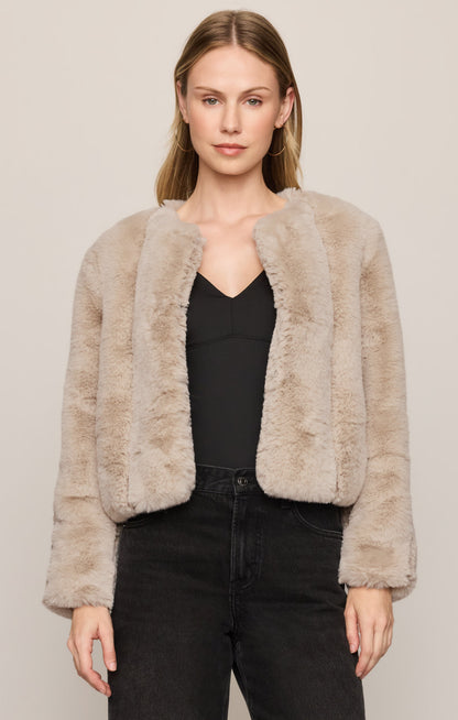Z SUPPLY Woodland Faux Fur Jacket - Frosted Pearl