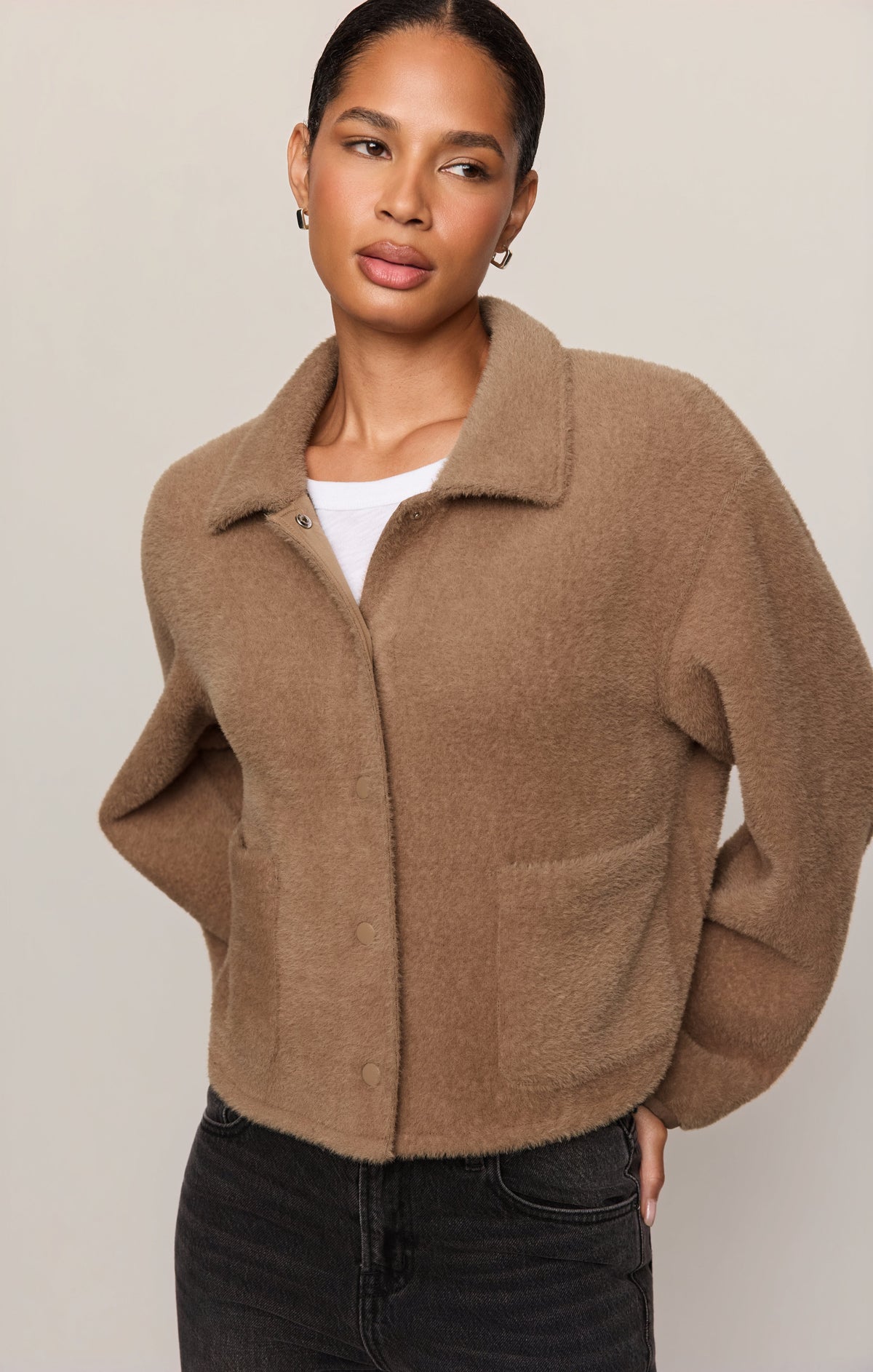 Z SUPPLY Bronx Cropped Jacket - Light Toffee