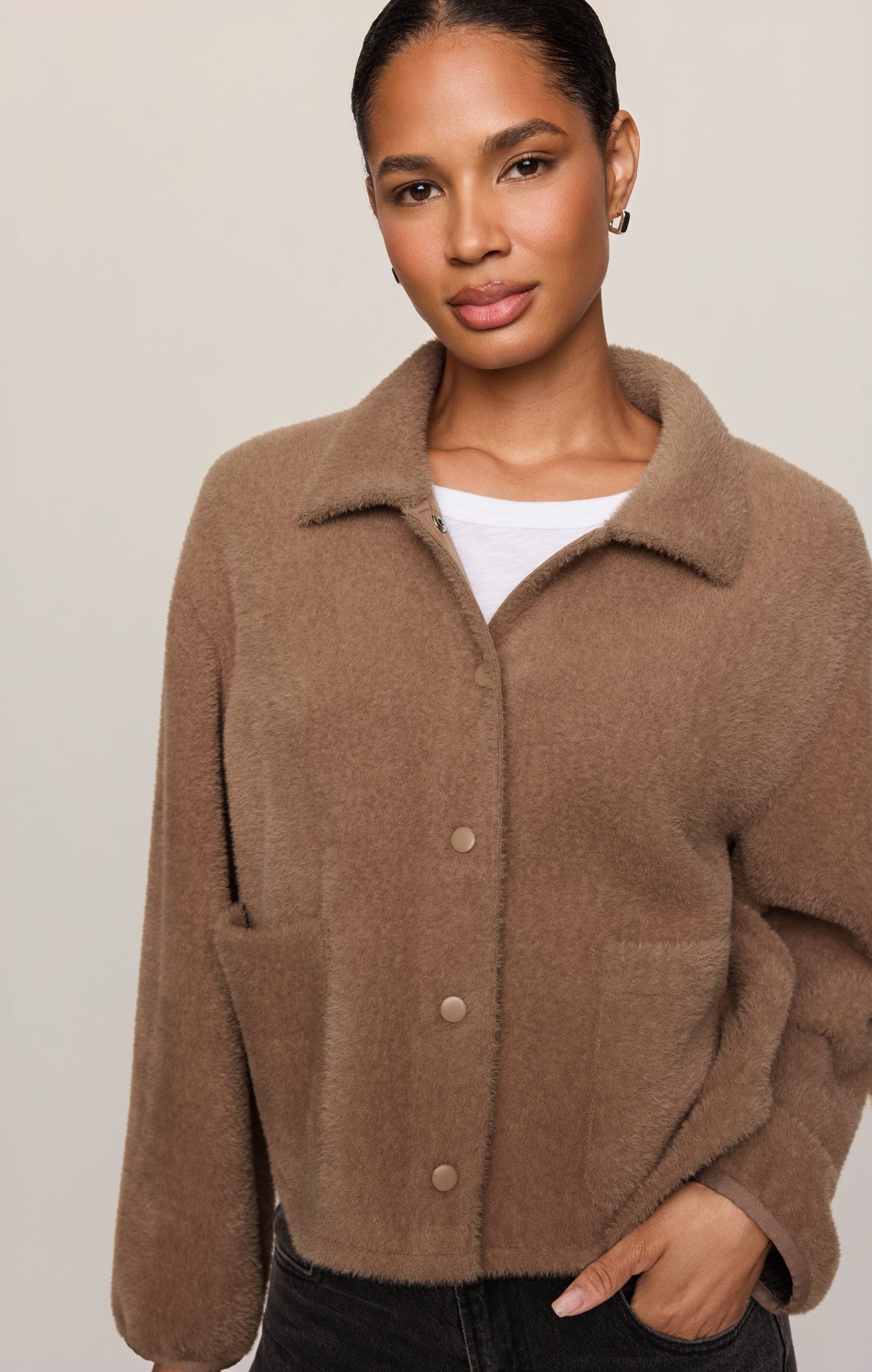 Z SUPPLY Bronx Cropped Jacket - Light Toffee
