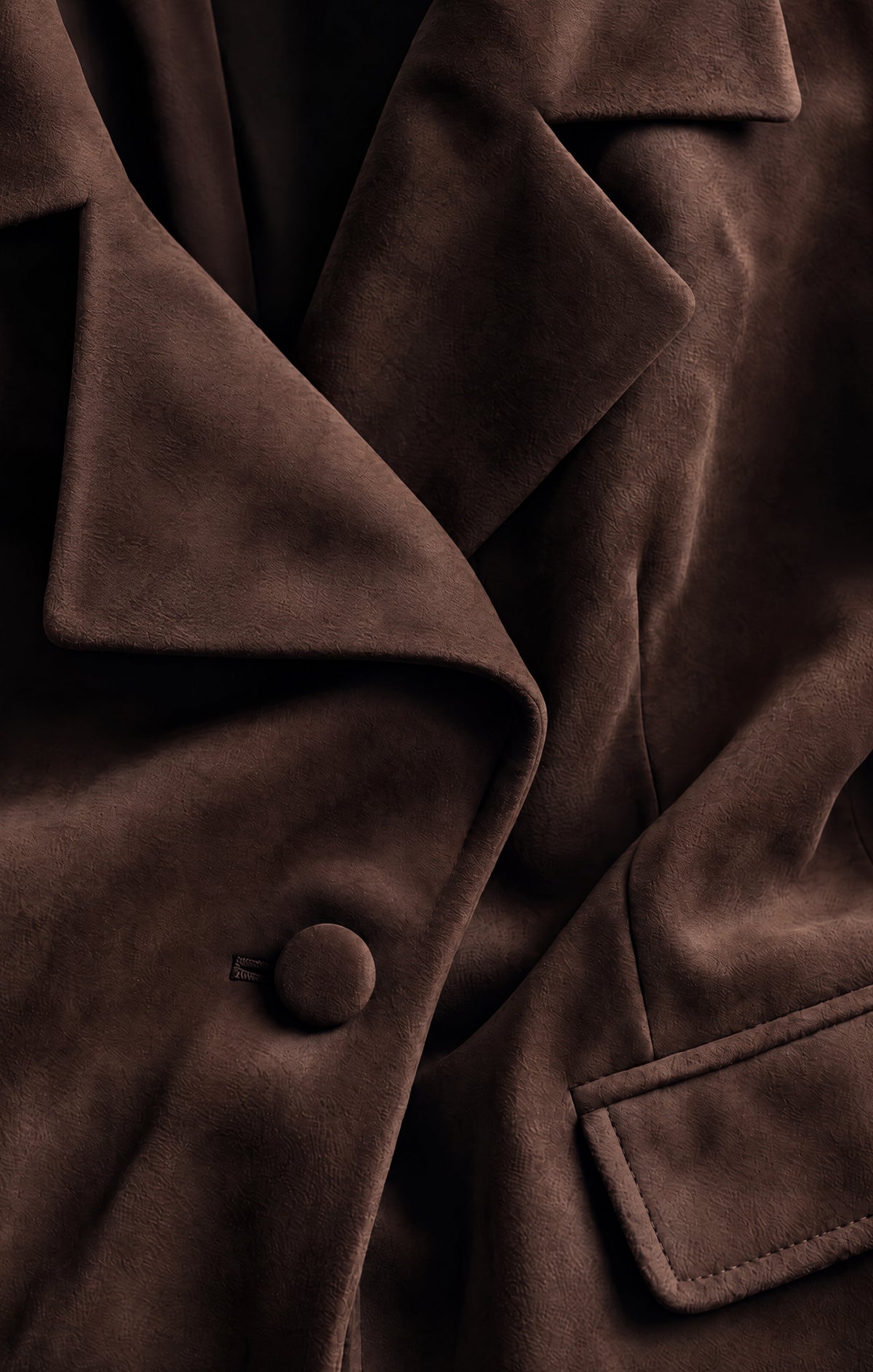 Z SUPPLY Evan Faux Suede Oversized Blazer - Dark Roast