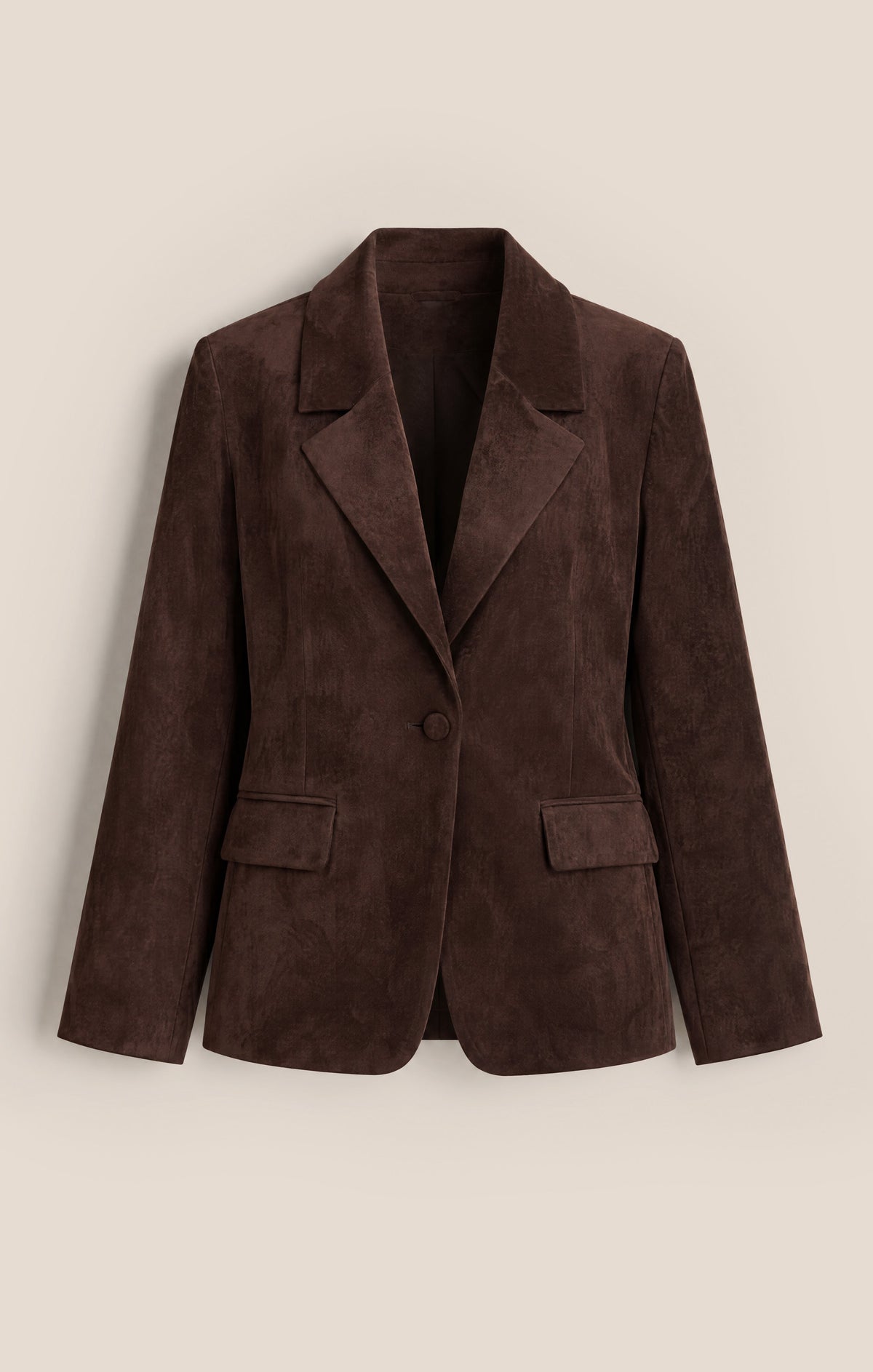 Z SUPPLY Evan Faux Suede Oversized Blazer - Dark Roast