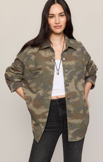 Z SUPPLY All Day Painterly Camo Jacket - Classic Olive