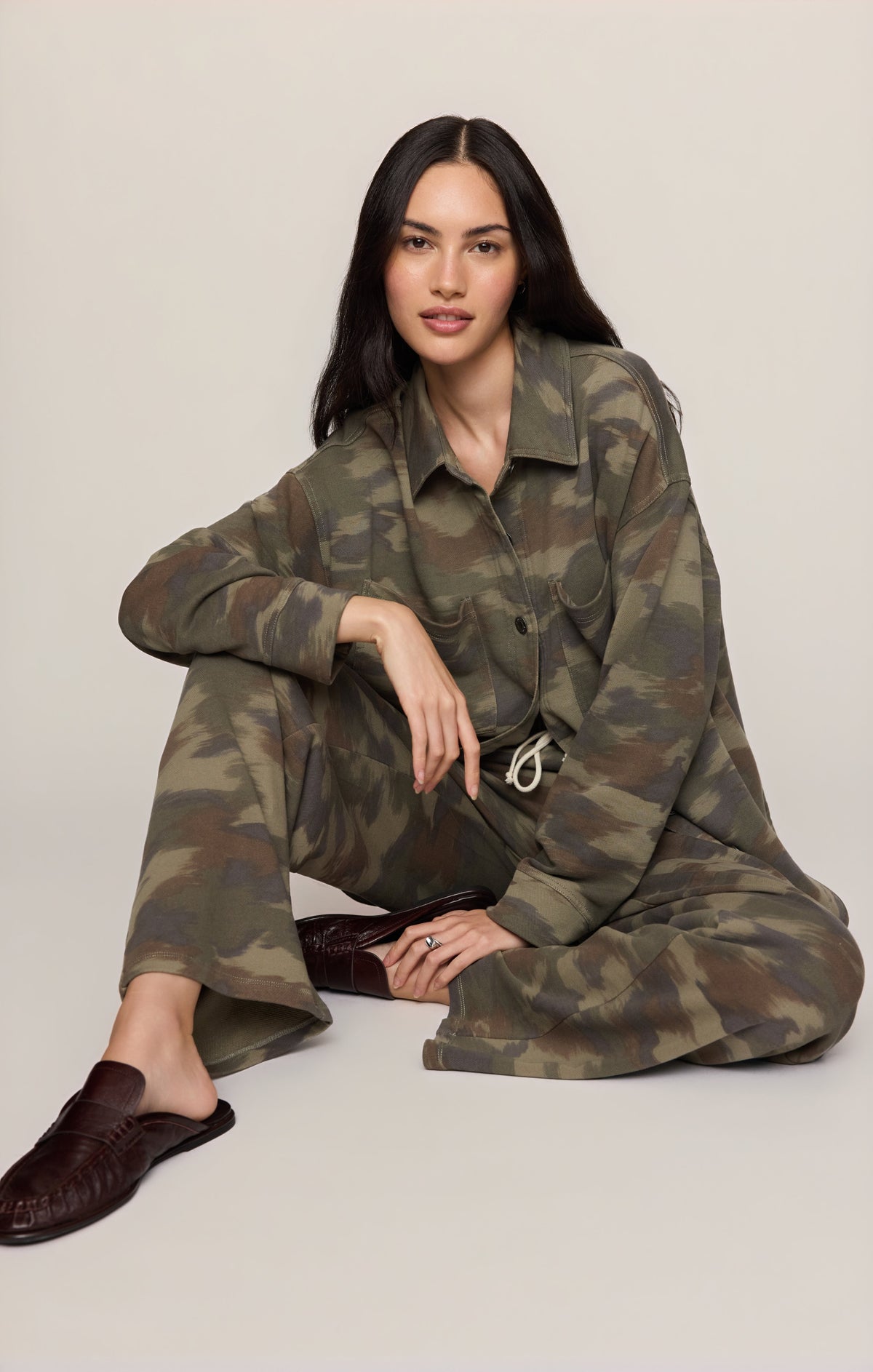 Z SUPPLY All Day Painterly Camo Jacket - Classic Olive
