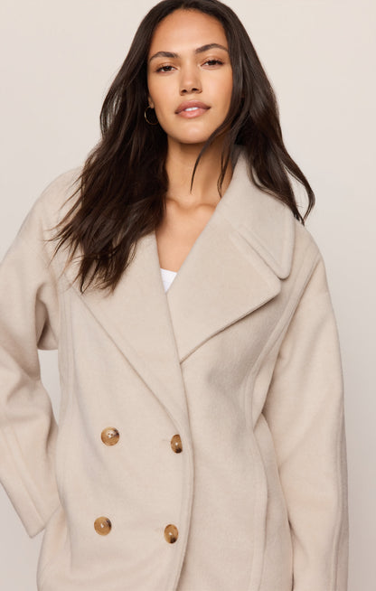 Z SUPPLY Imogen Cocoon Coat - Frosted Pearl