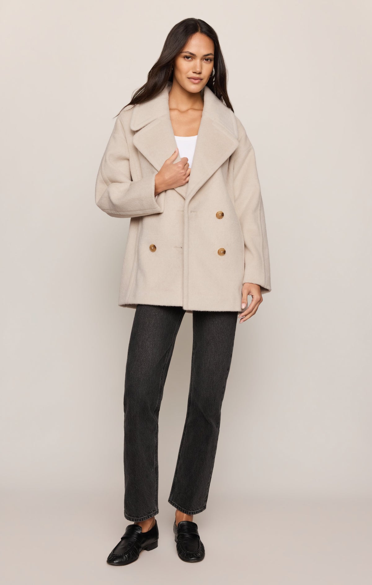 Z SUPPLY Imogen Cocoon Coat - Frosted Pearl