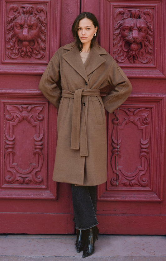 Z SUPPLY Nola Belted Coat - Smoked Pewter