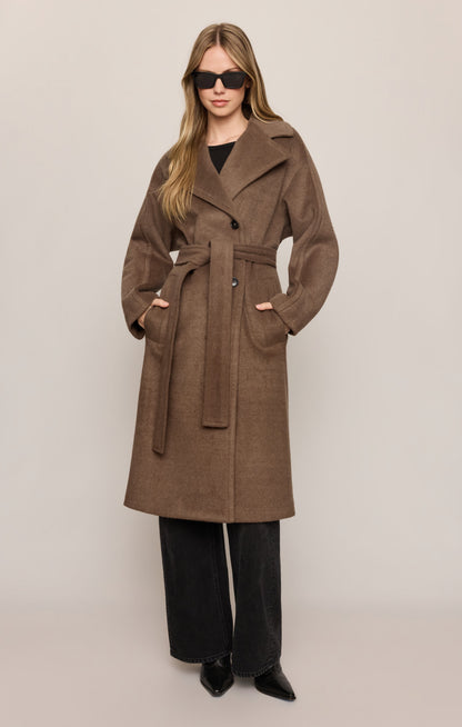 Z SUPPLY Nola Belted Coat - Smoked Pewter