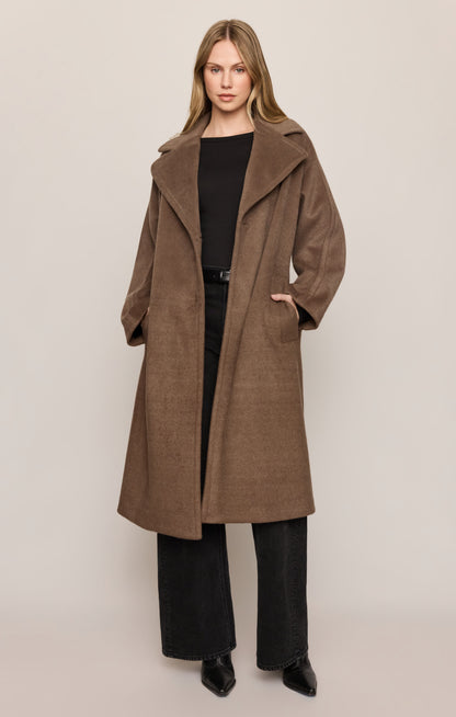 Z SUPPLY Nola Belted Coat - Smoked Pewter