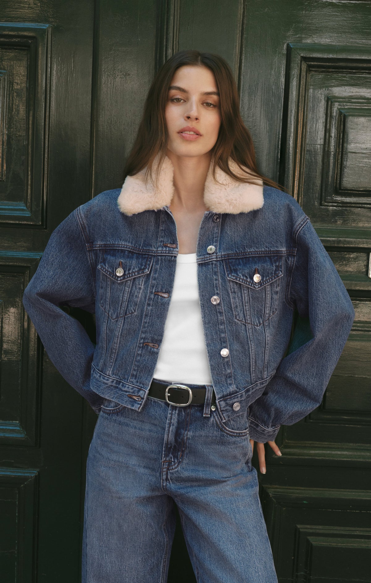 Z SUPPLY Daily Sherpa Denim Jacket - Hush