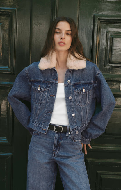 Z SUPPLY Daily Sherpa Denim Jacket - Hush
