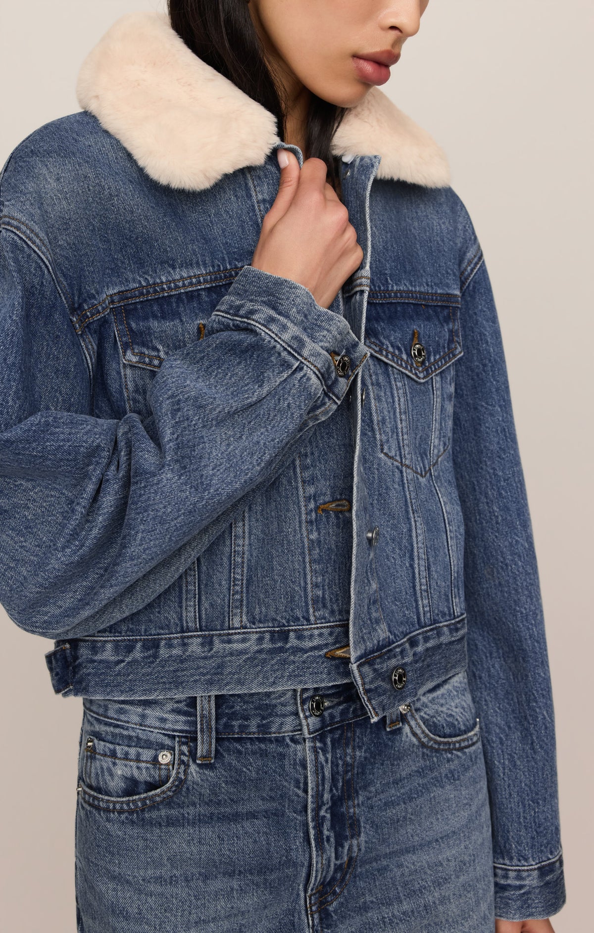 Z SUPPLY Daily Sherpa Denim Jacket - Hush