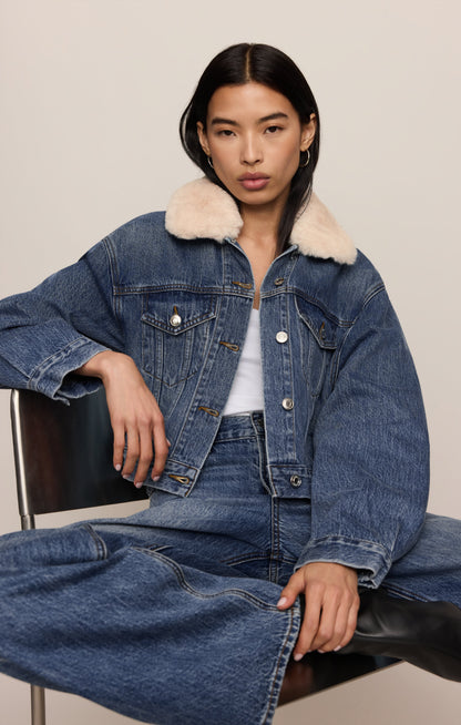 Z SUPPLY Daily Sherpa Denim Jacket - Hush