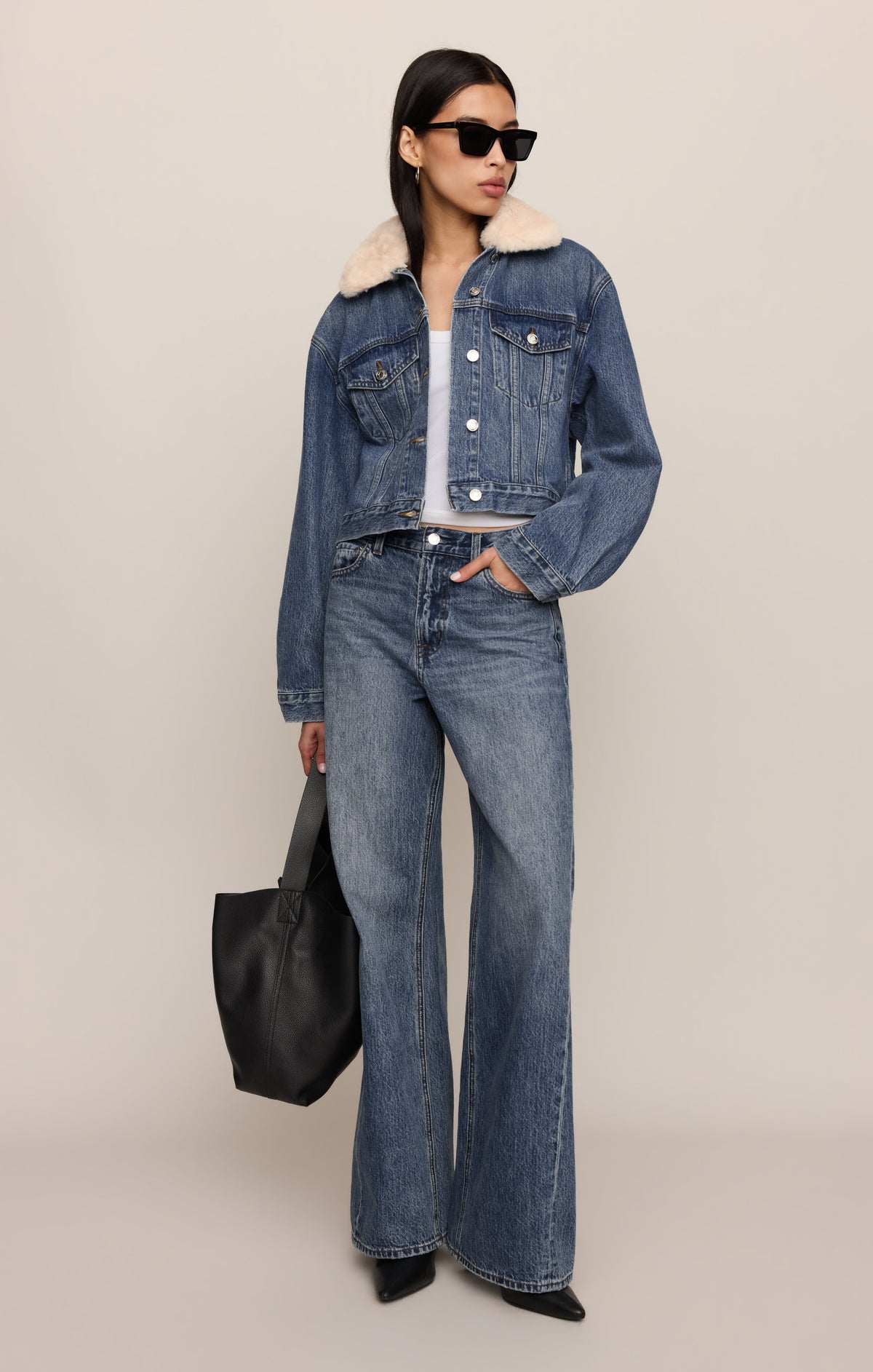 Z SUPPLY Daily Sherpa Denim Jacket - Hush