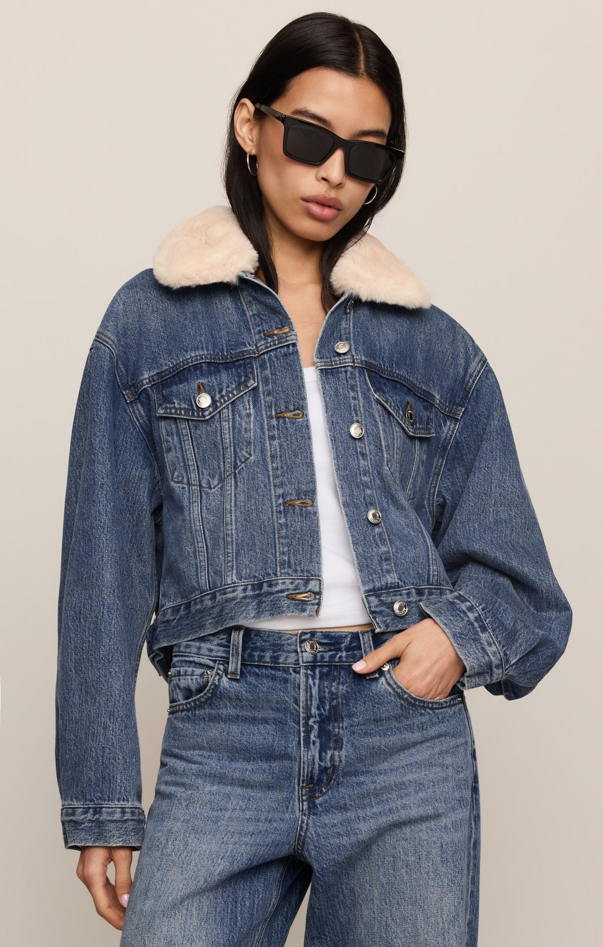 Z SUPPLY Daily Sherpa Denim Jacket - Hush